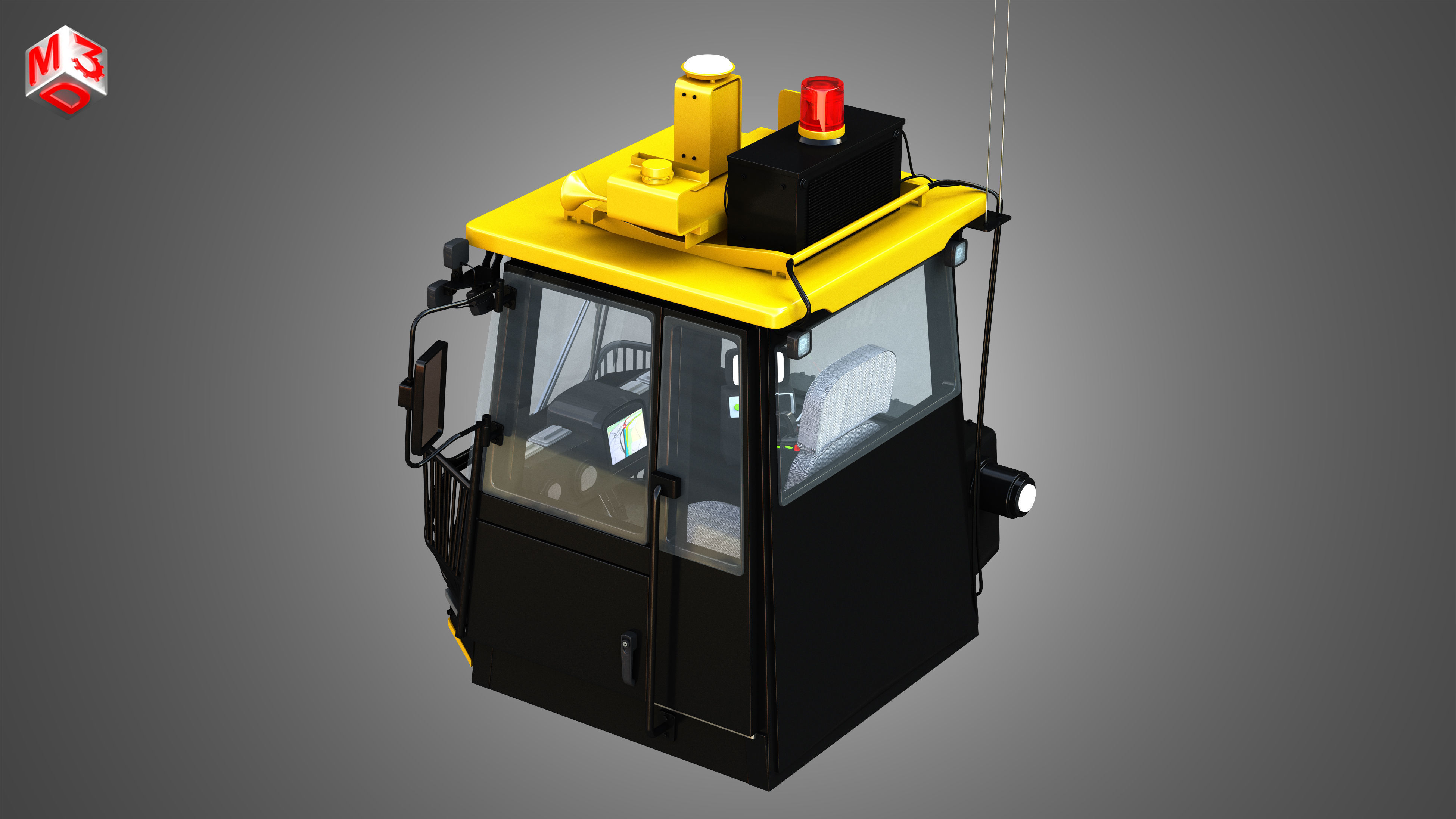Driving Cabin - Landfill Compactor 3D model_7