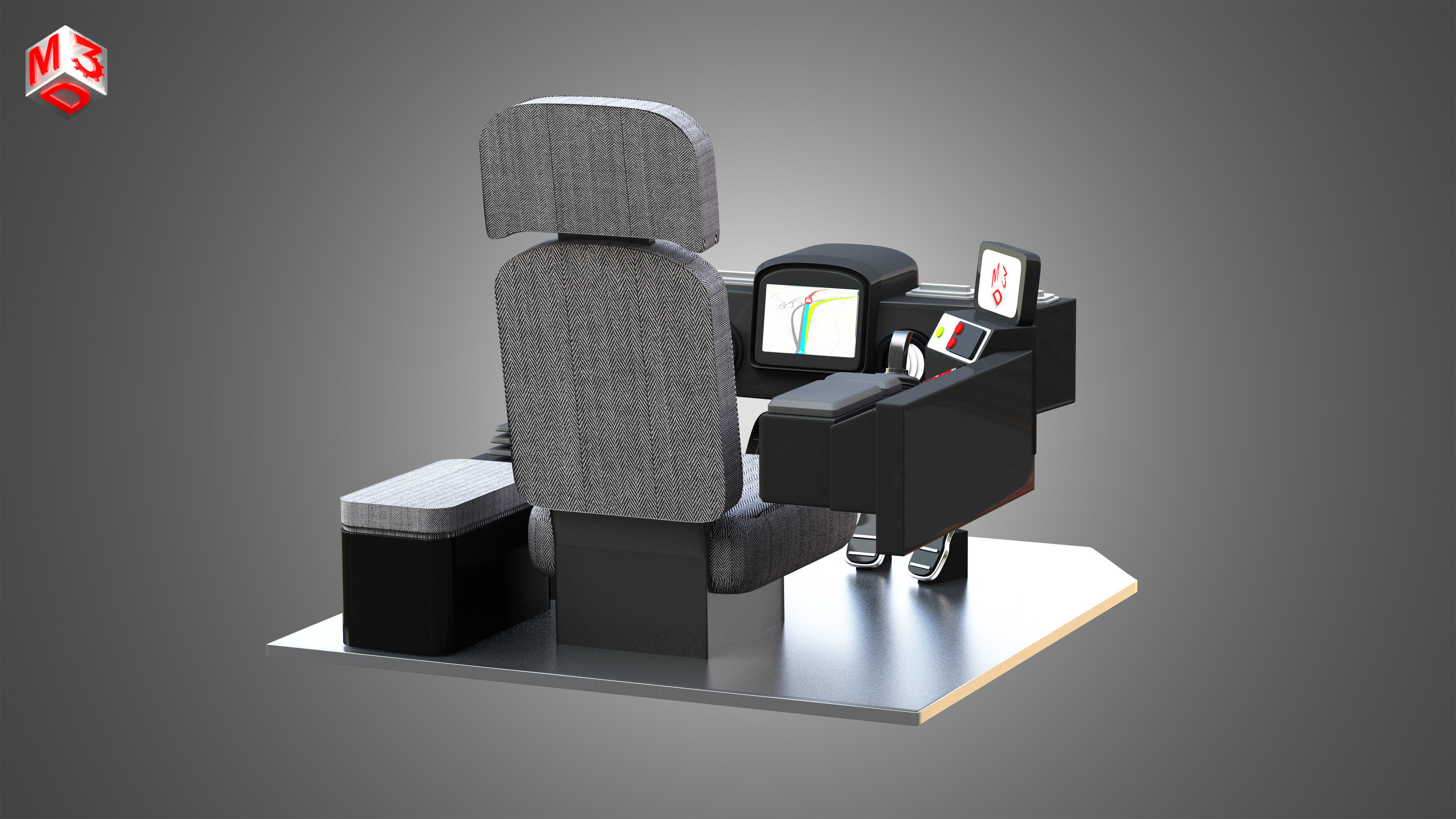 Driving Cabin - Landfill Compactor 3D model_11