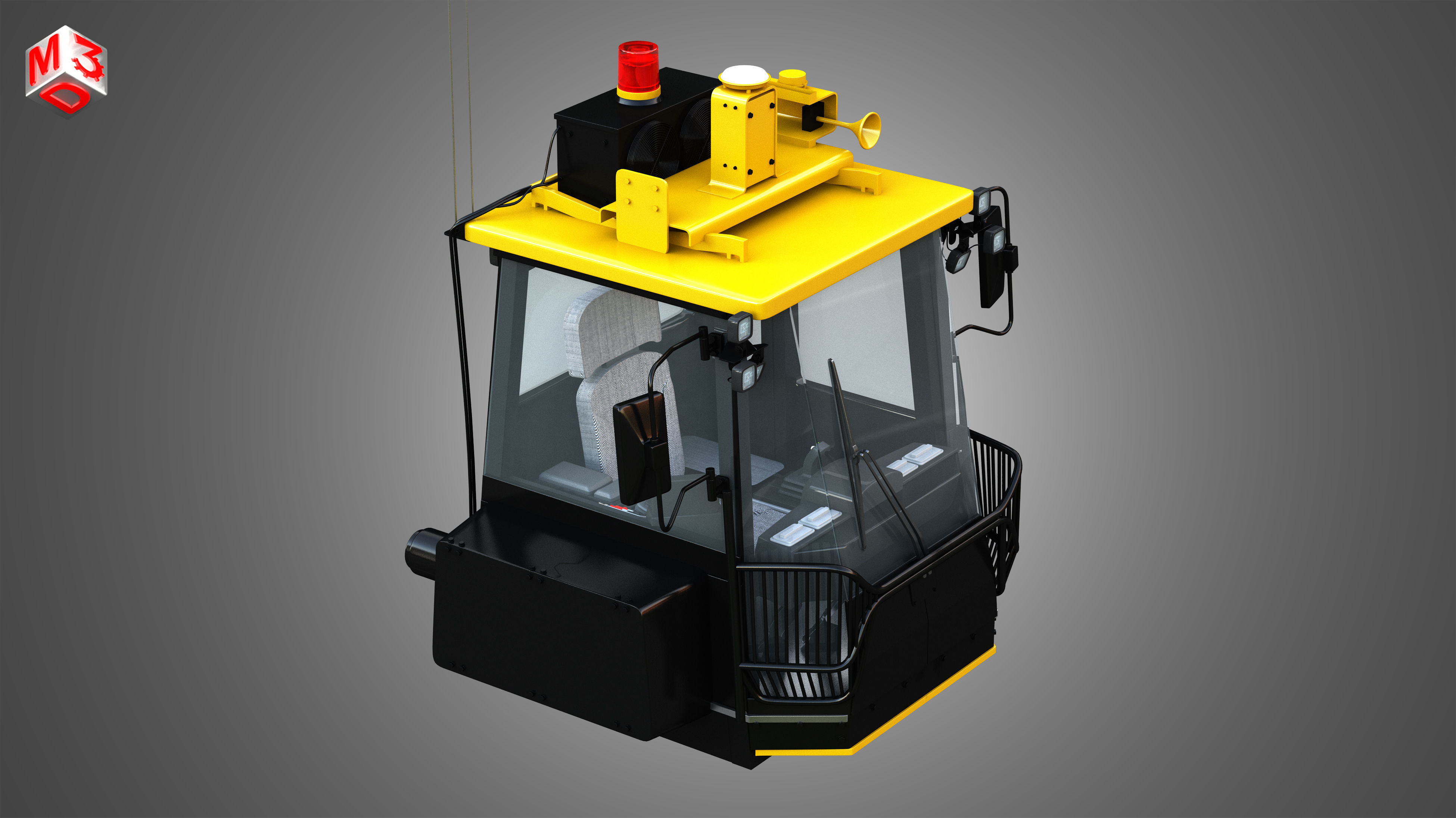 Driving Cabin - Landfill Compactor 3D model_6