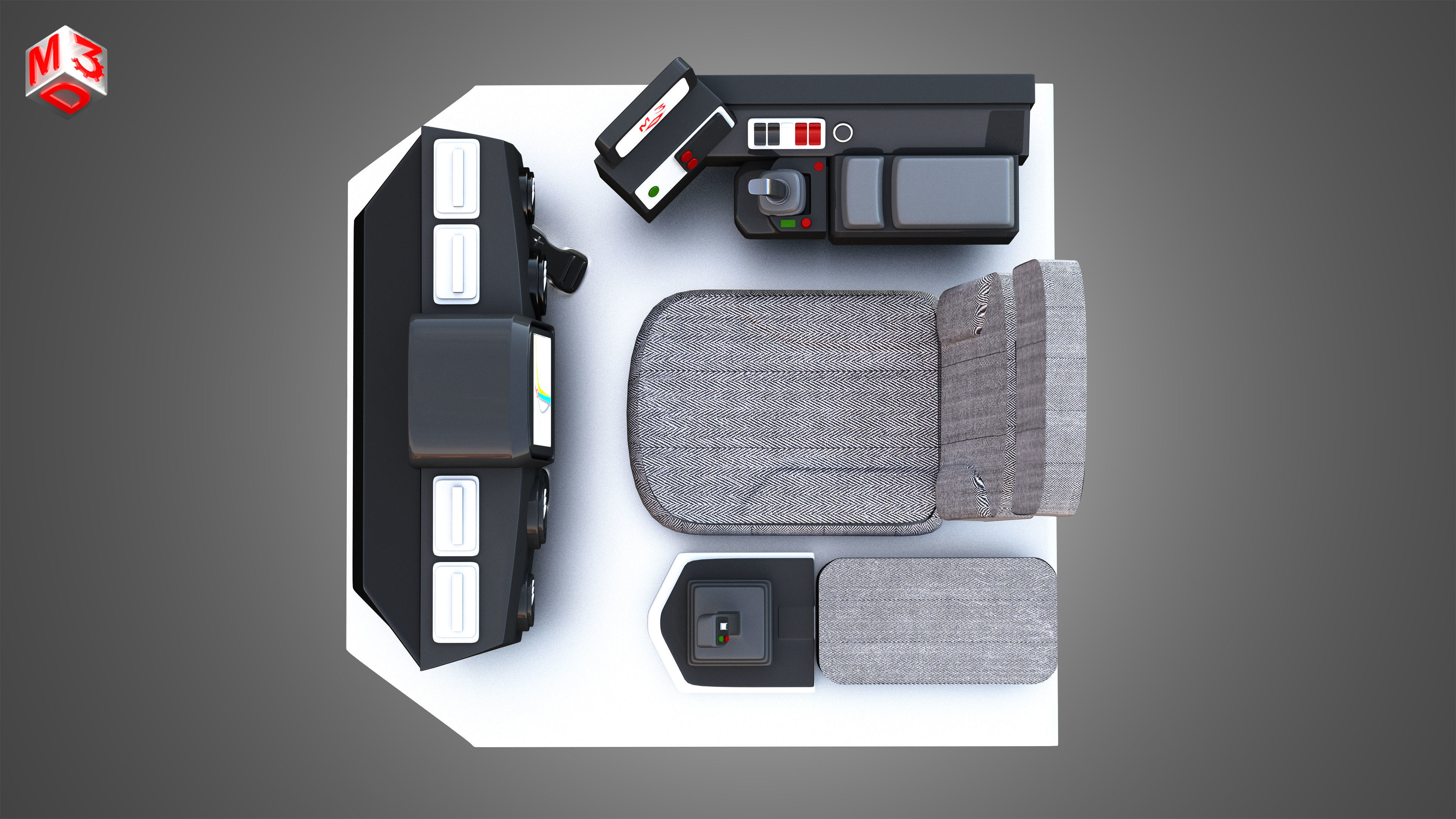 Driving Cabin - Landfill Compactor 3D model_14