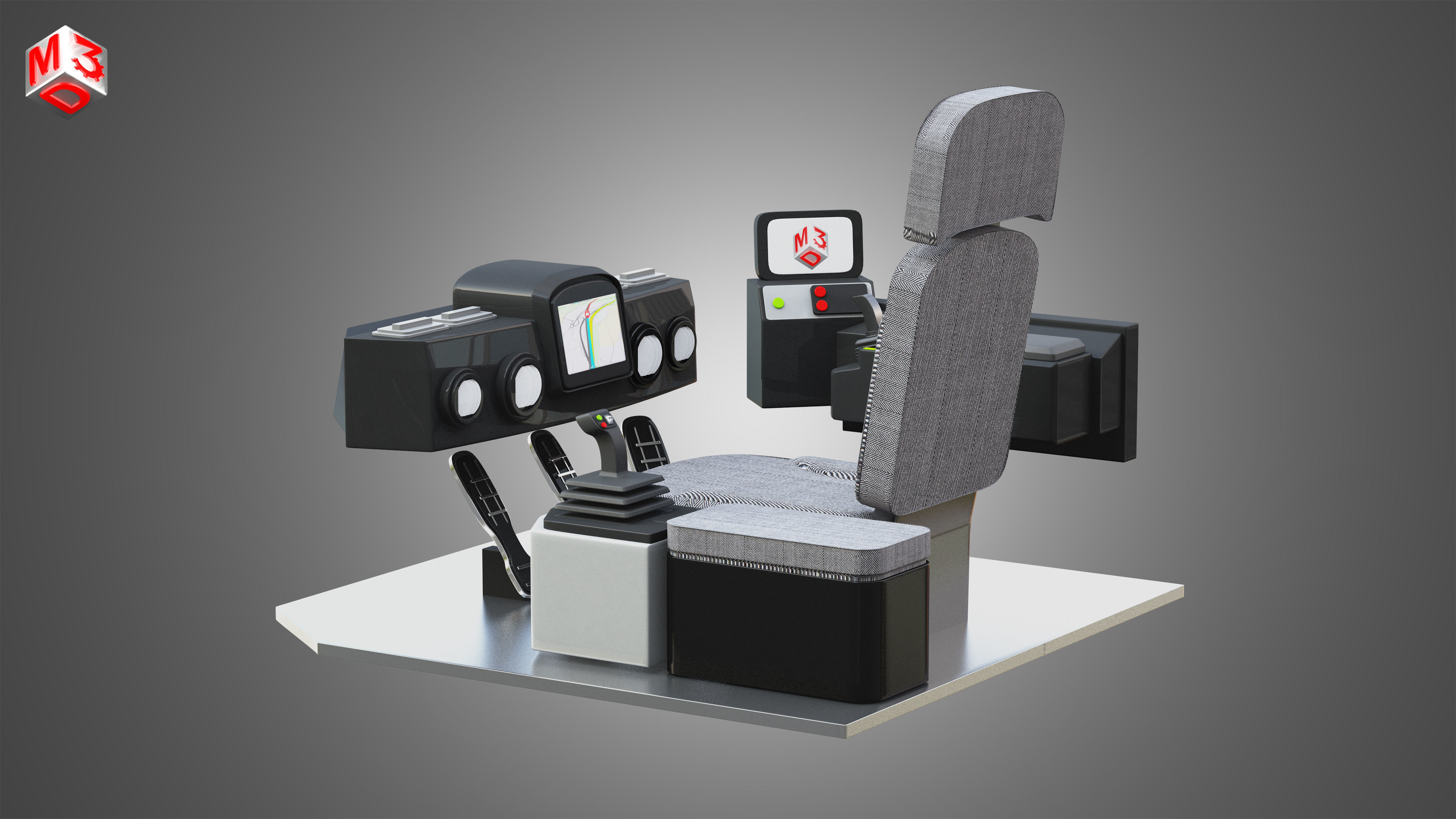 Driving Cabin - Landfill Compactor 3D model_8