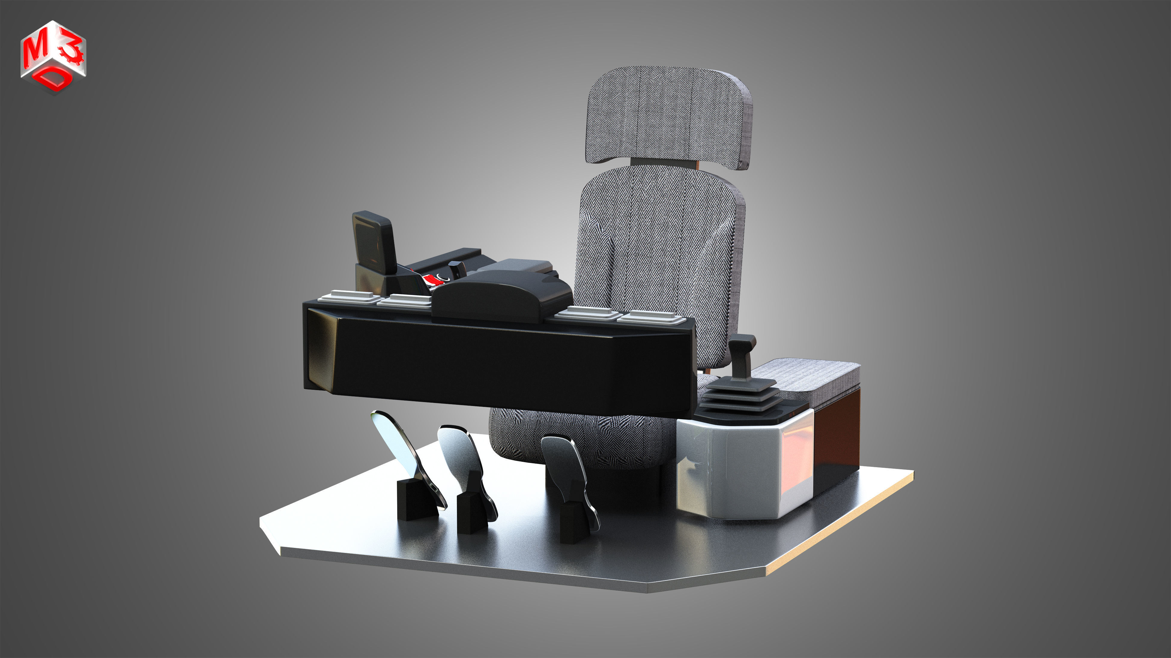 Driving Cabin - Landfill Compactor 3D model_10