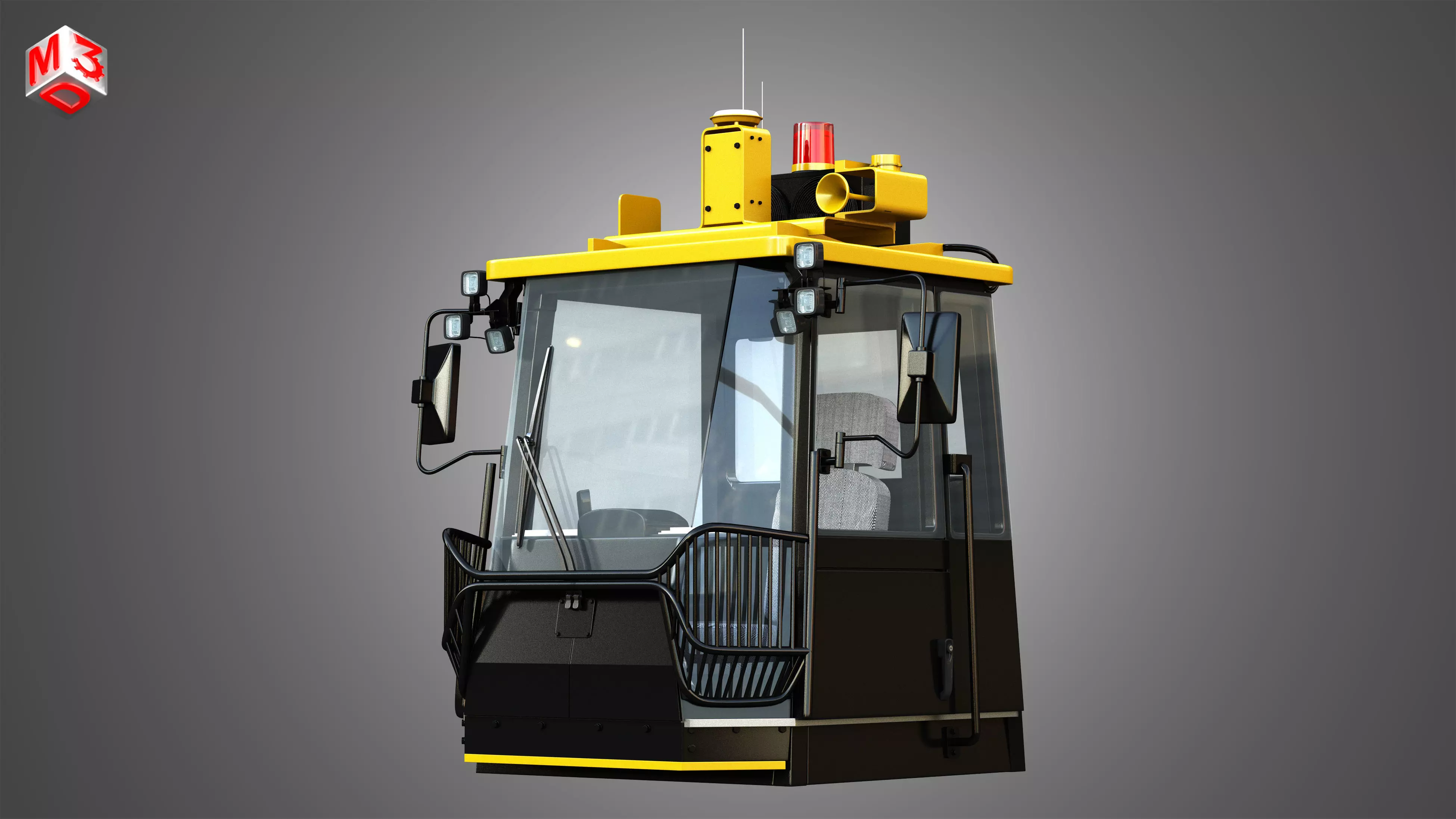 Driving Cabin - Landfill Compactor 3D model_0