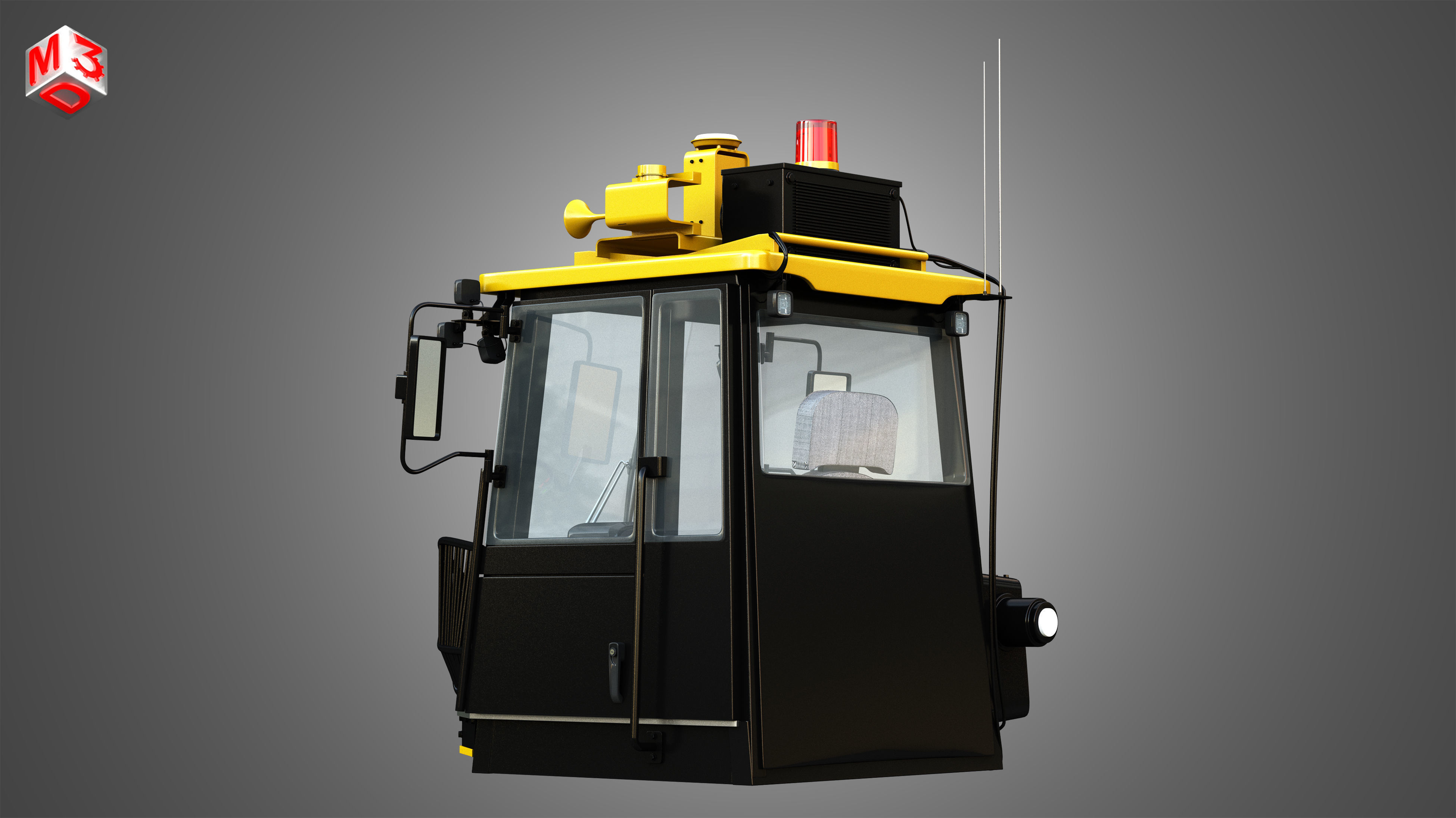 Driving Cabin - Landfill Compactor 3D model_3