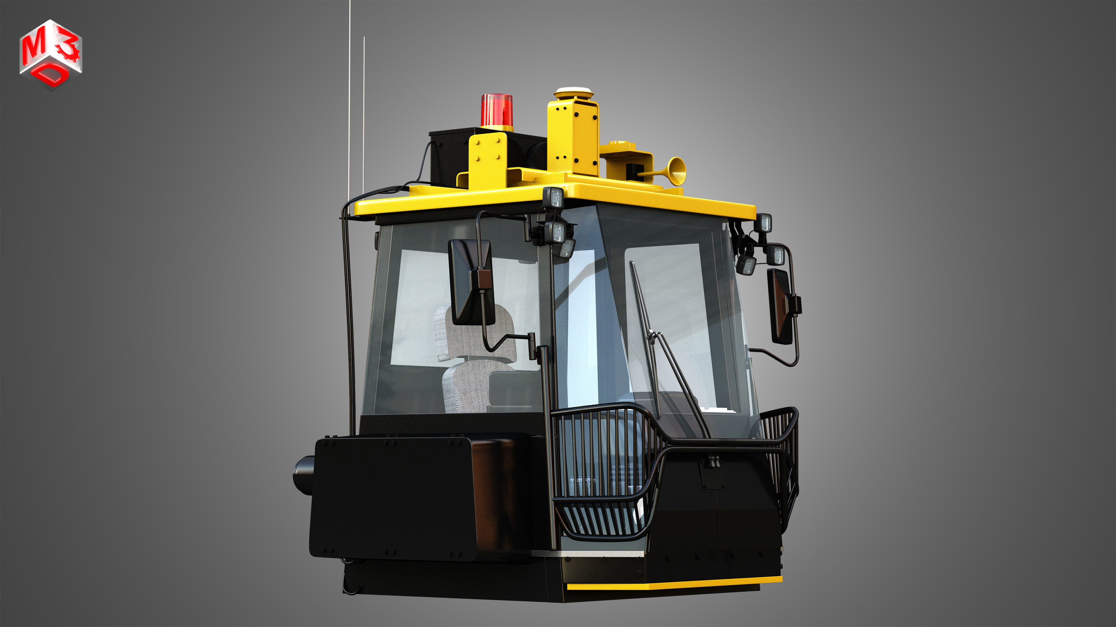 Driving Cabin - Landfill Compactor 3D model_2