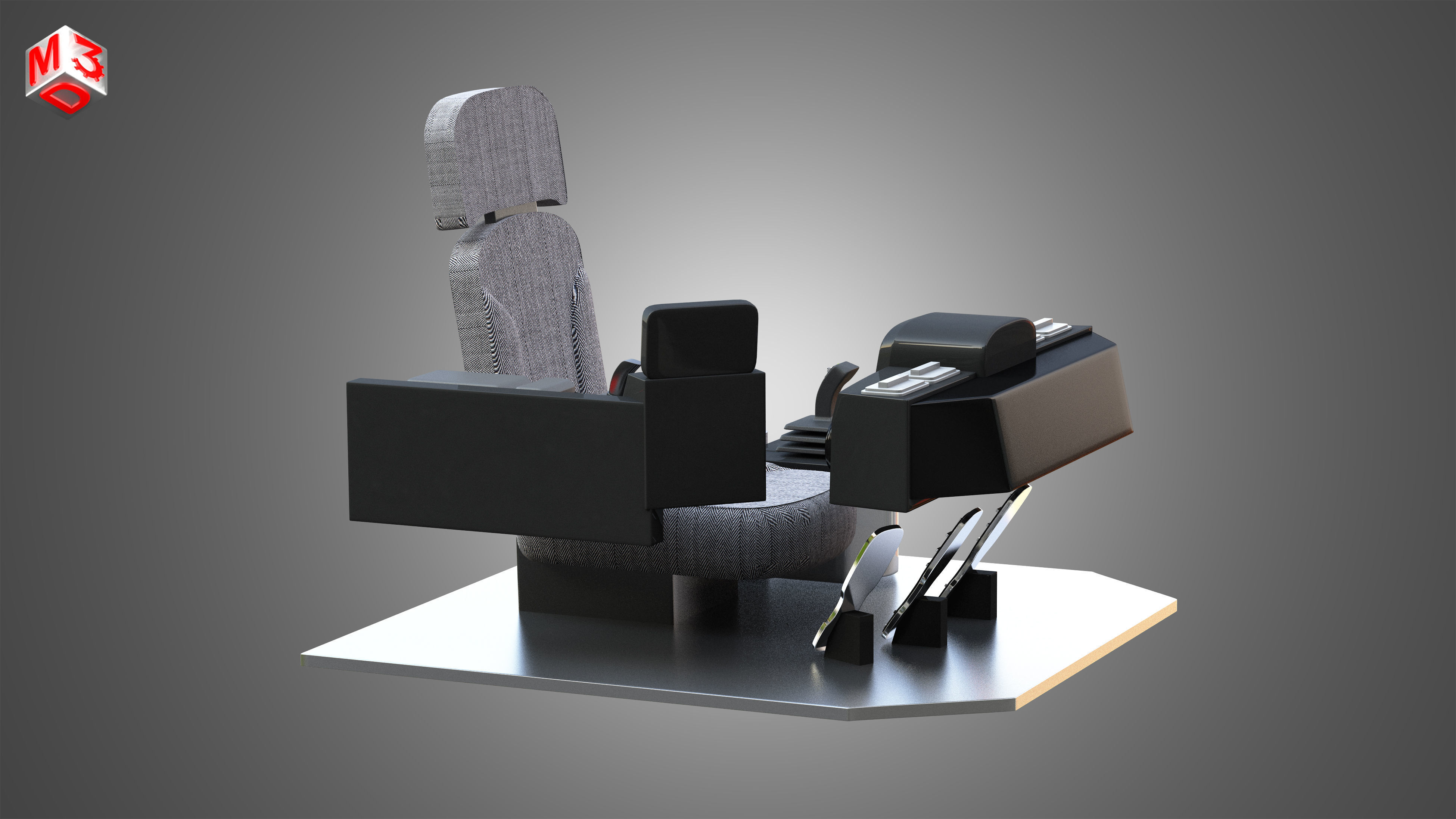 Driving Cabin - Landfill Compactor 3D model_9