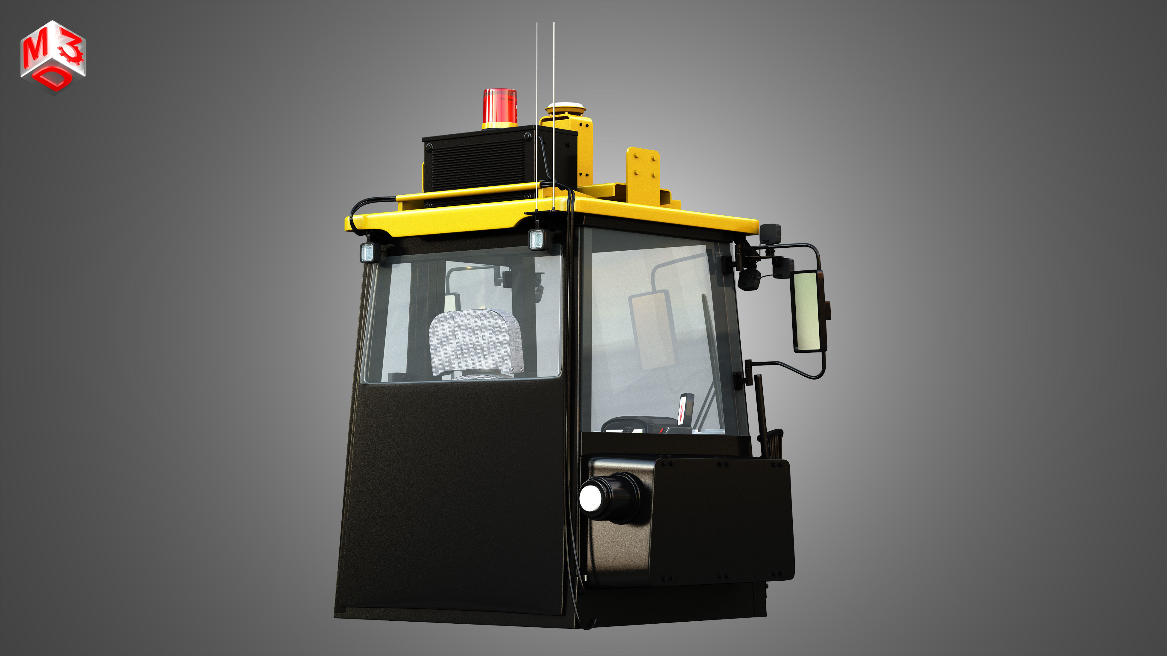 Driving Cabin - Landfill Compactor 3D model_1