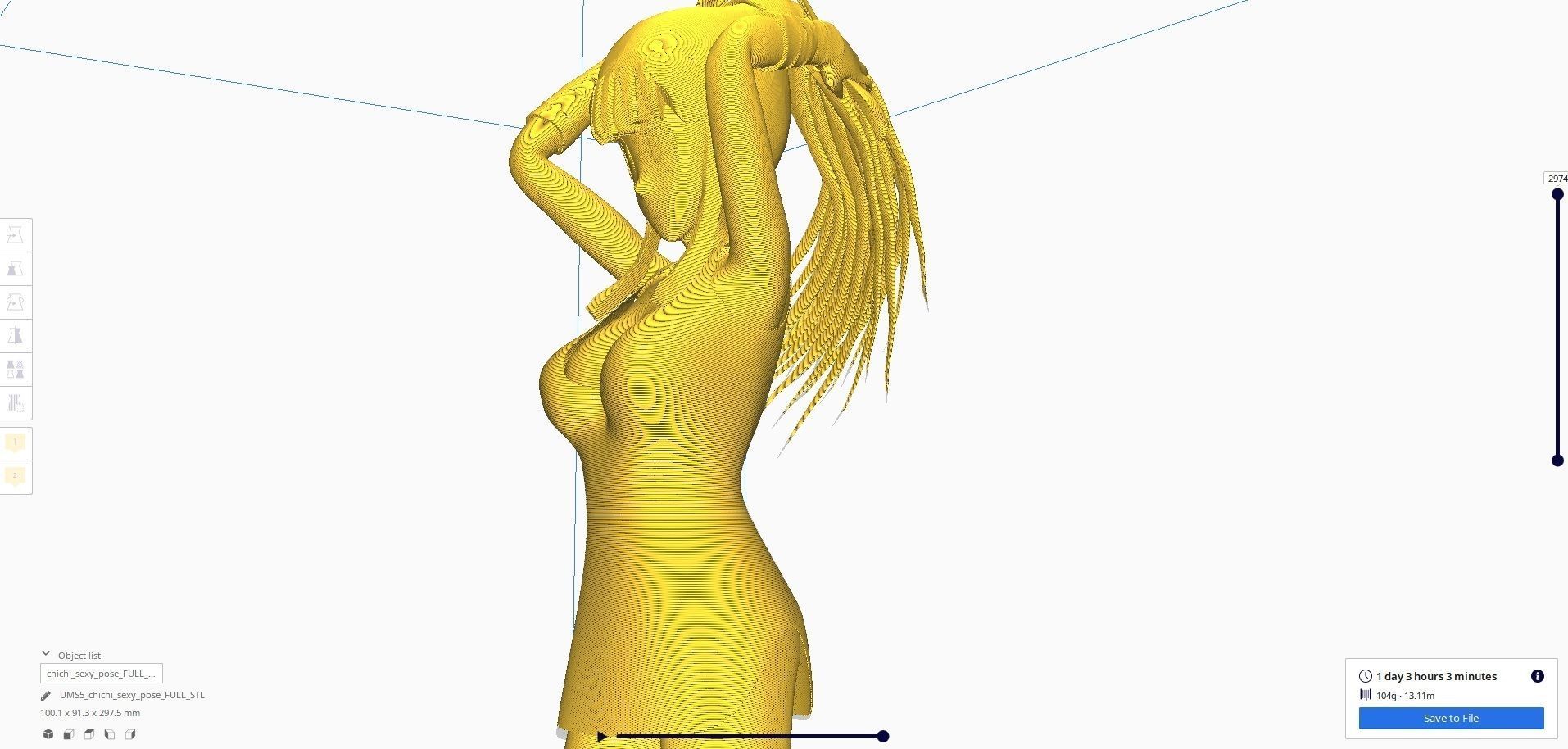 Dragonball Z Character - Sexy ChiChi 3D print model_38