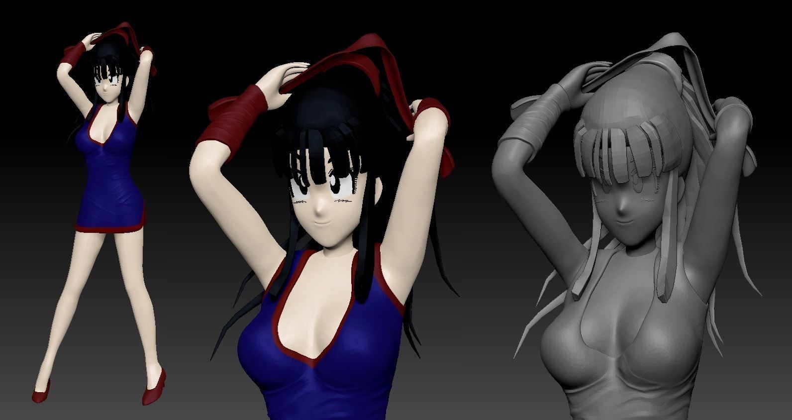 Dragonball Z Character - Sexy ChiChi 3D print model_7