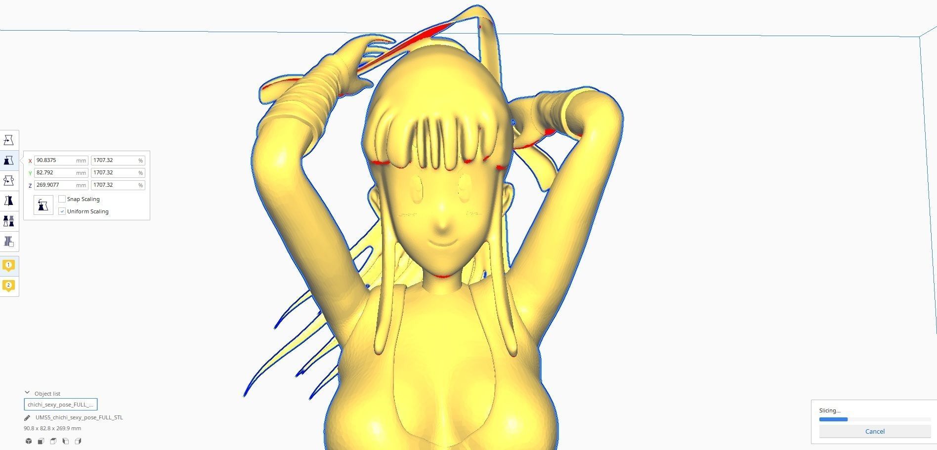 Dragonball Z Character - Sexy ChiChi 3D print model_32