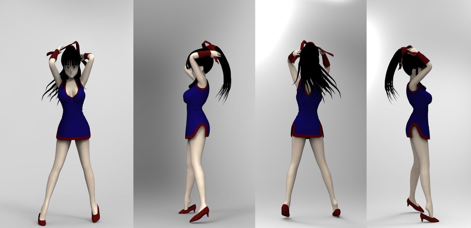 Dragonball Z Character - Sexy ChiChi 3D print model_3