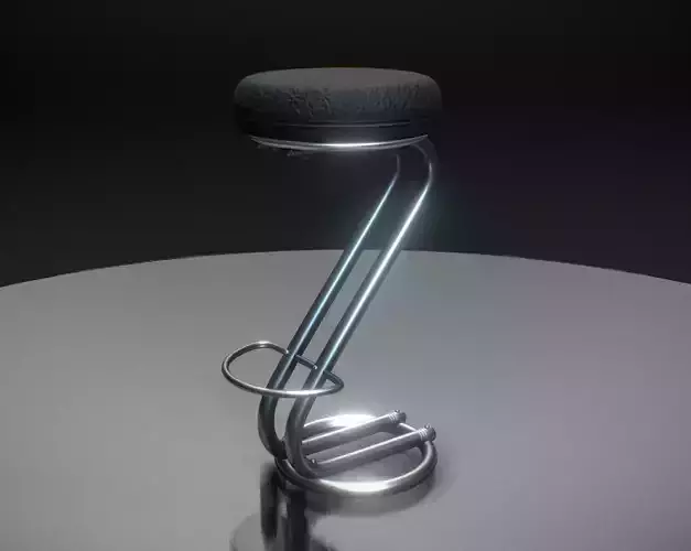 Barstool Game Ready letter z Low-poly 3D model