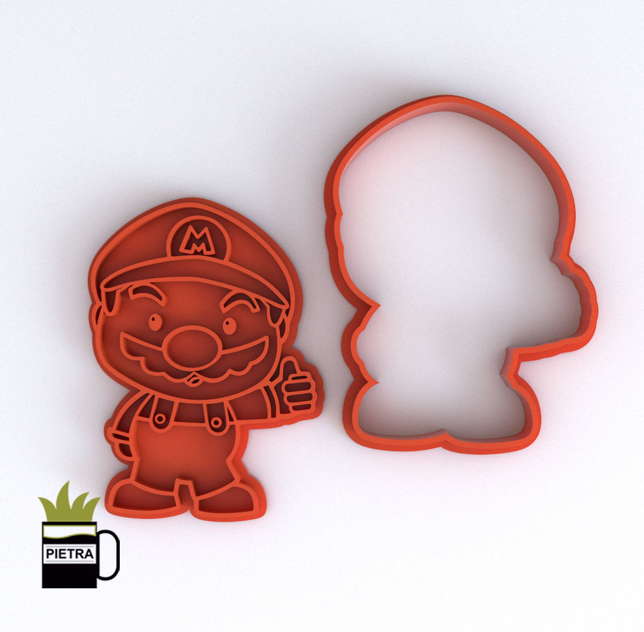 Mario Bross Molde cortante de galletas fondant impresion 3D  3D print model_1