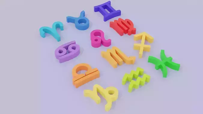 Lowpoly Zodiac Symbols