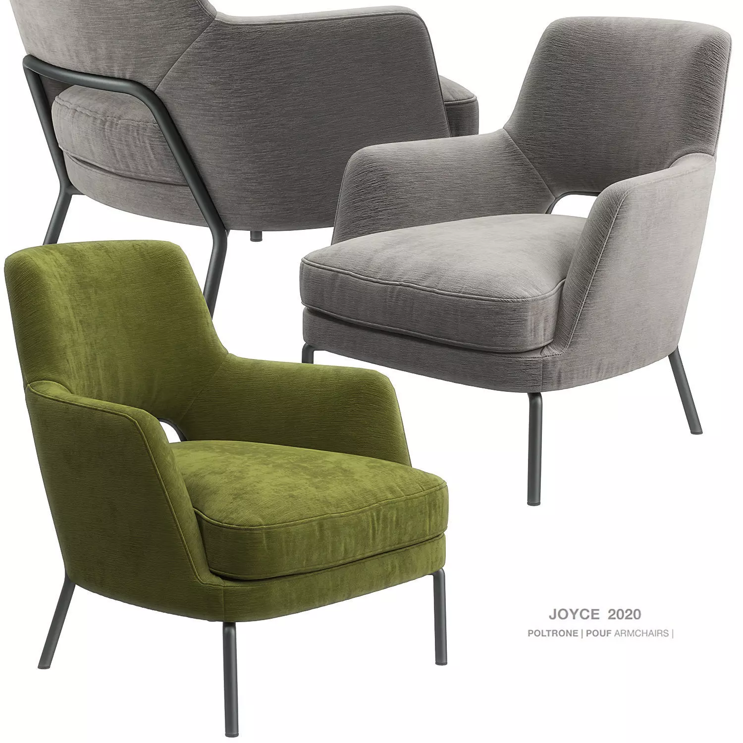 Joyce armchair by Flexform 3D model_0