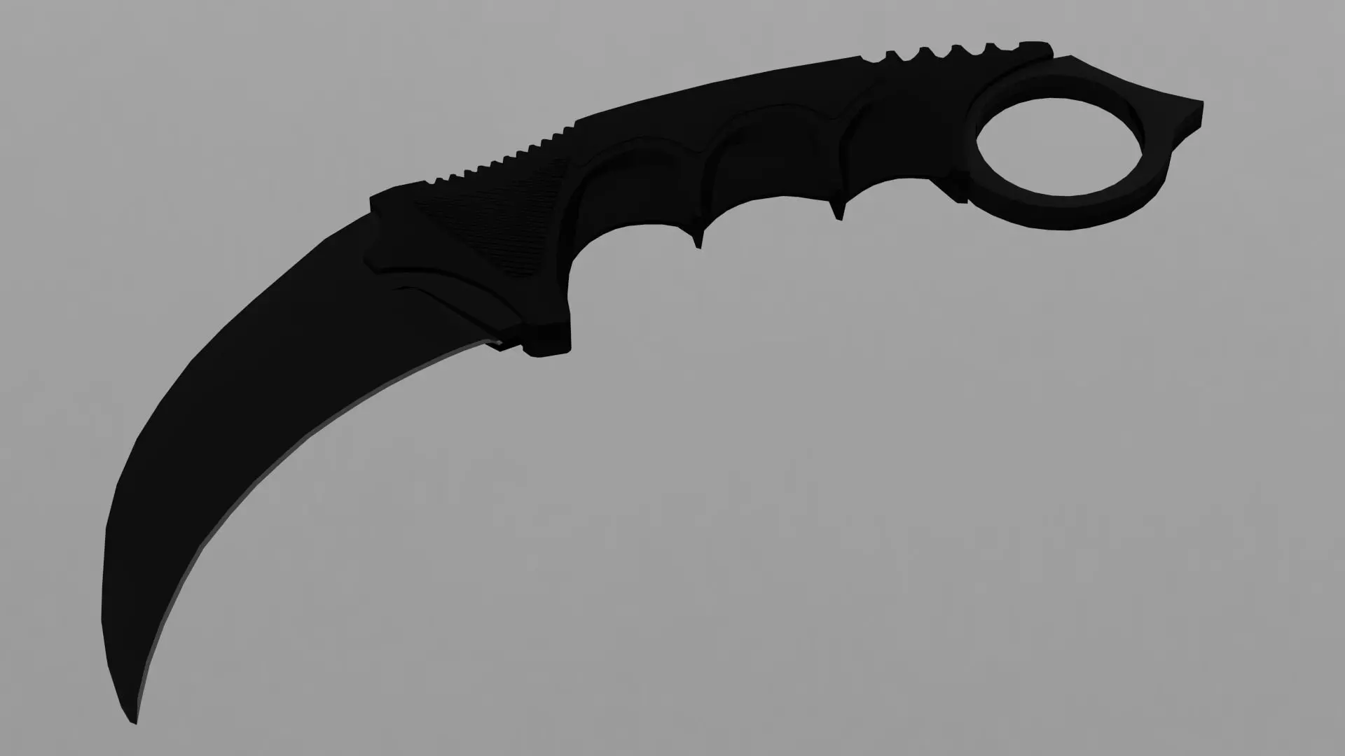 Karambit knife Low-poly 3D model