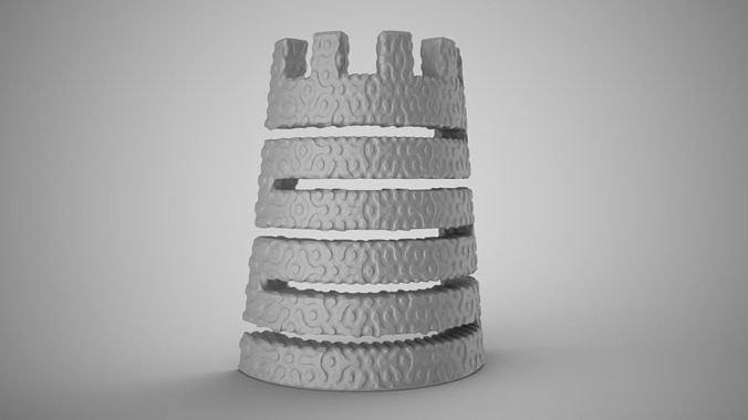 Abstract Castle Ornament 3D print model