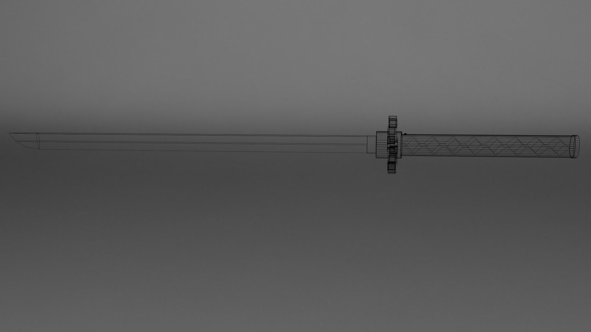 Sci-Fi Katana Low-poly 3D model_1