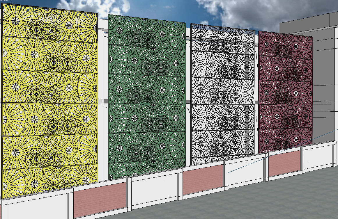 Peacock Pattern CNC Panel Free 3D model_6