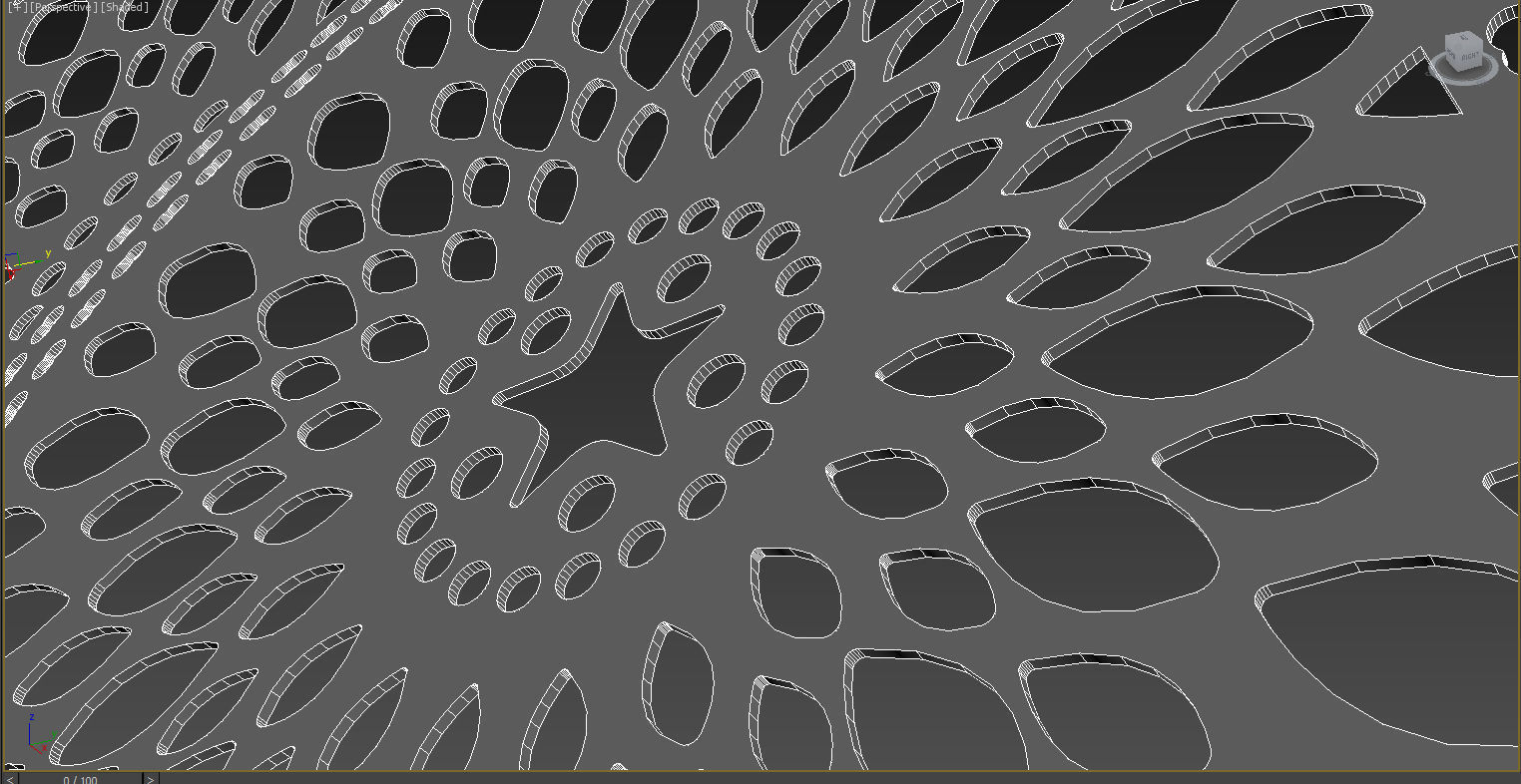 Peacock Pattern CNC Panel Free 3D model_4