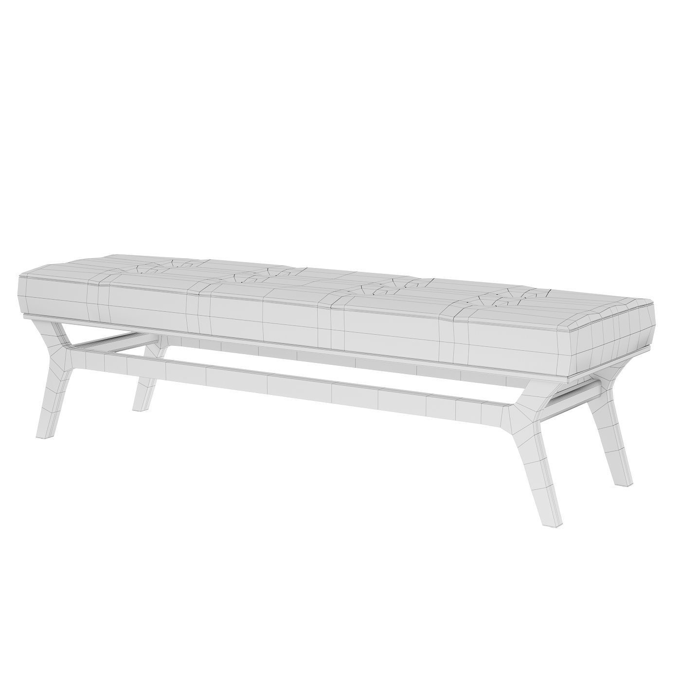  Anees upholstery Verona bench  3D model_4