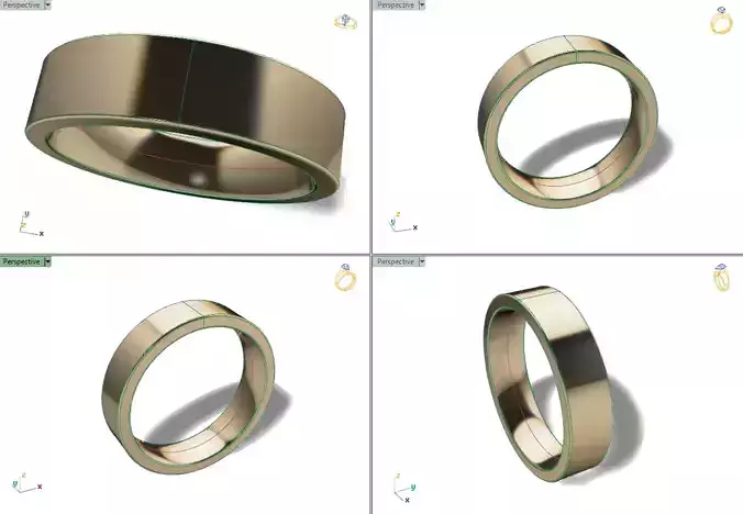 Mens Box Wedding Band Free 3D print model