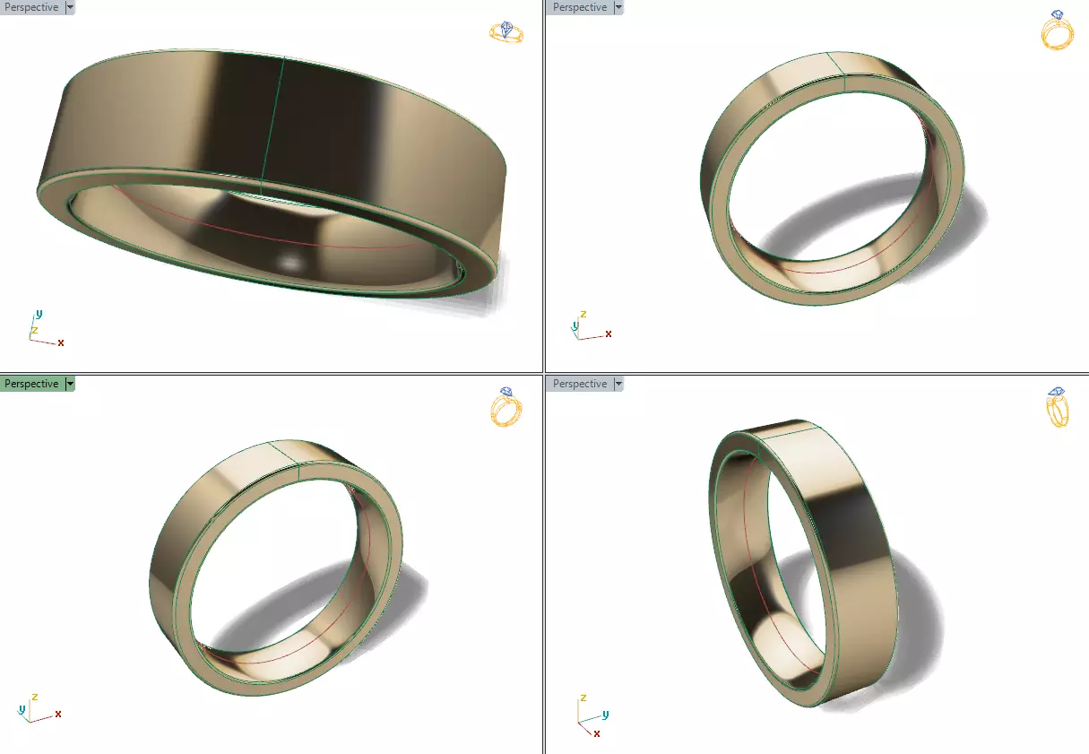 Mens Box Wedding Band Free 3D print model