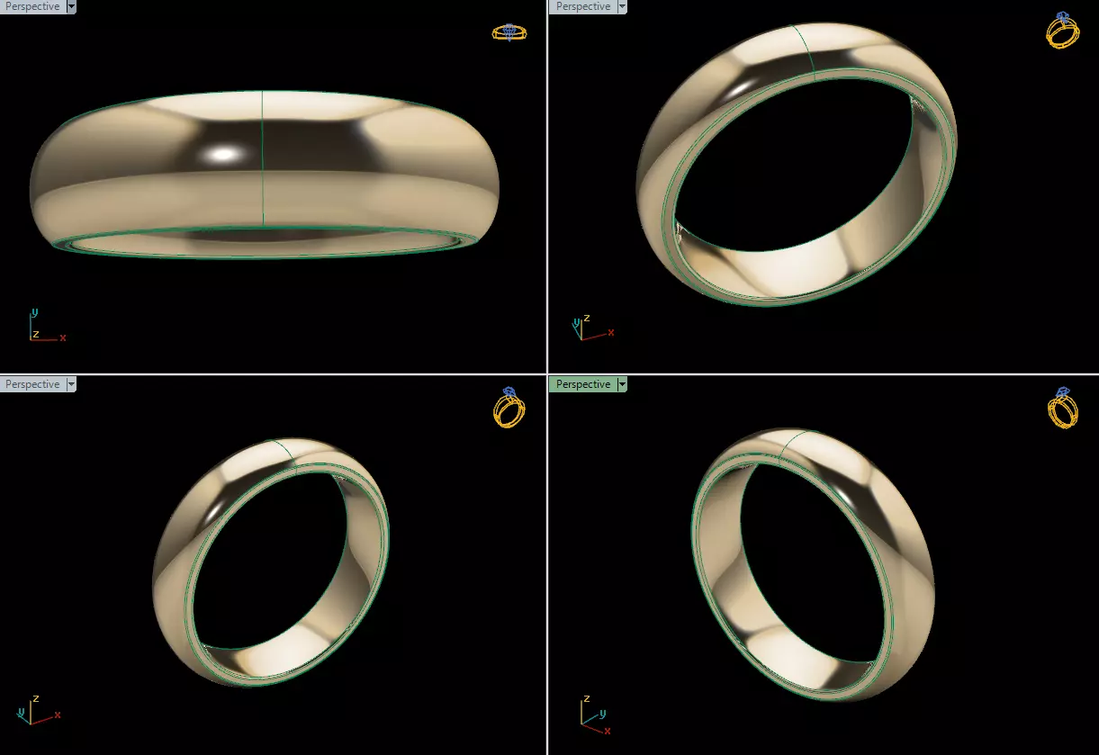 Rounded Engagement Band Mens Free 3D print model