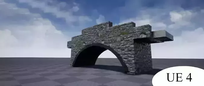 Old bridge Free low-poly 3D model