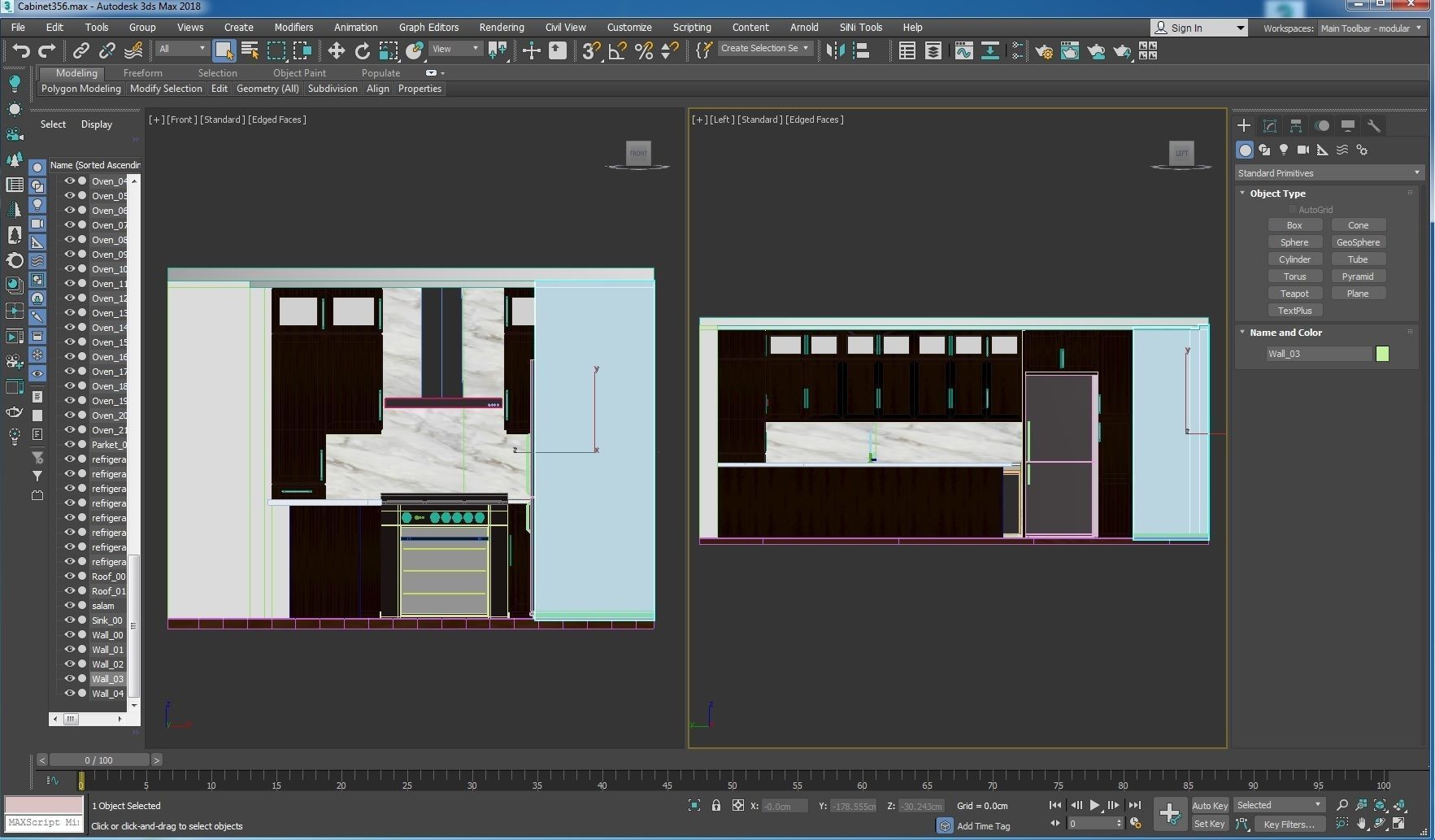 Kitchen modern with wood cabinets 3D model_11