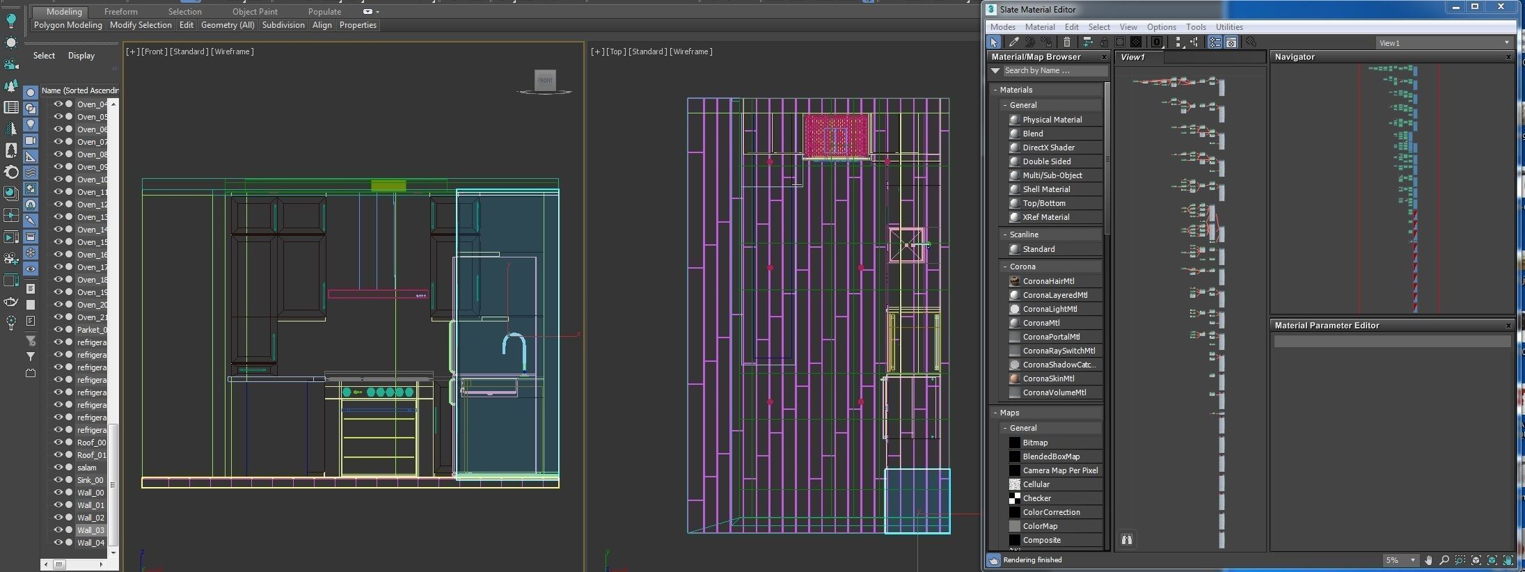 Kitchen modern with wood cabinets 3D model_12