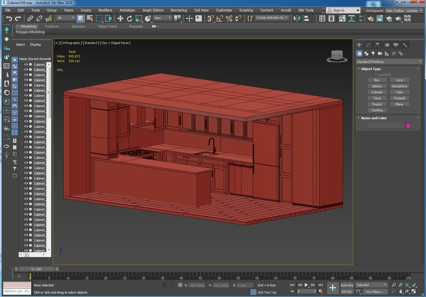 Kitchen modern with wood cabinets 3D model_9