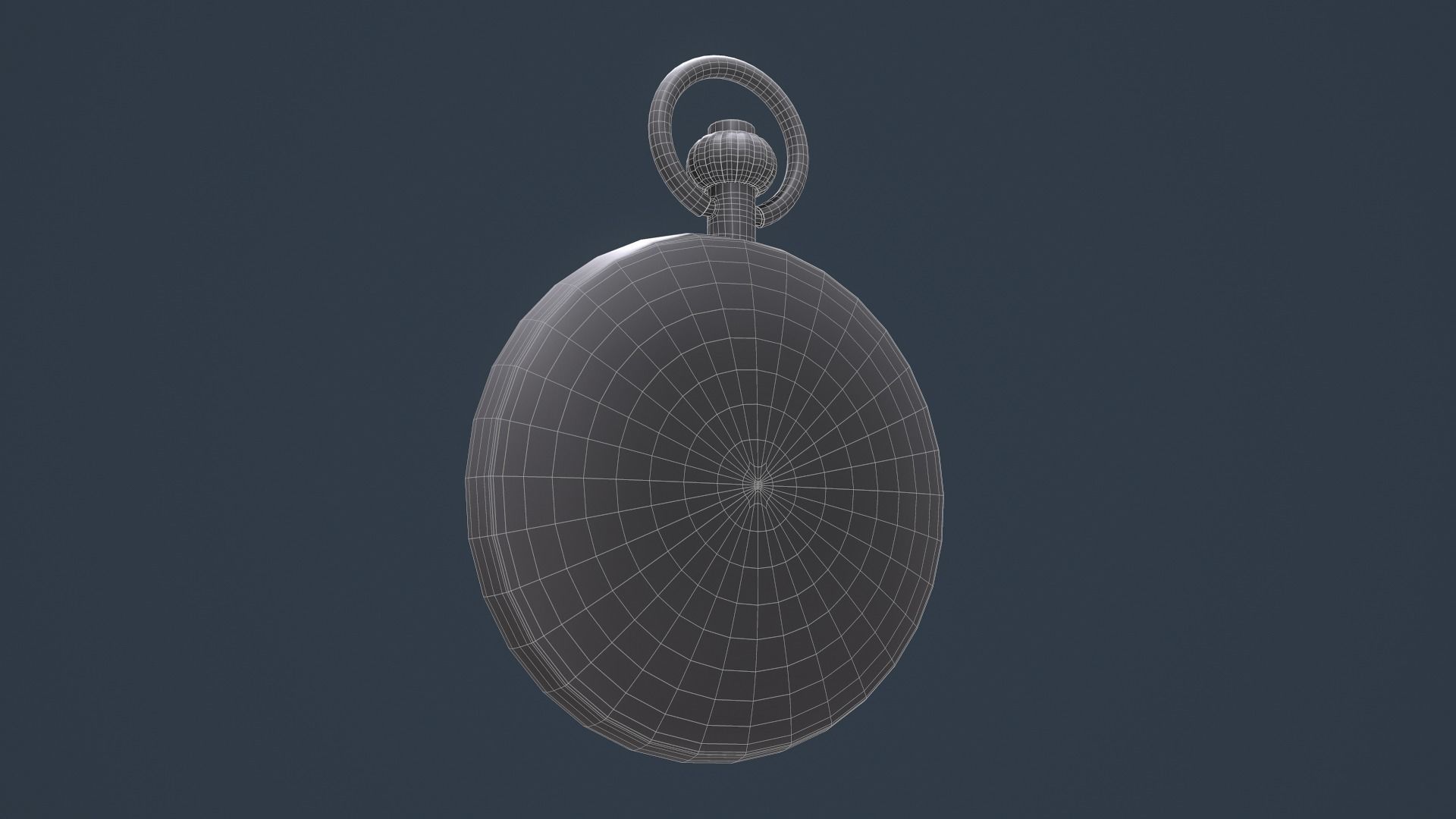 Gold Pocket Watch 3D model_13