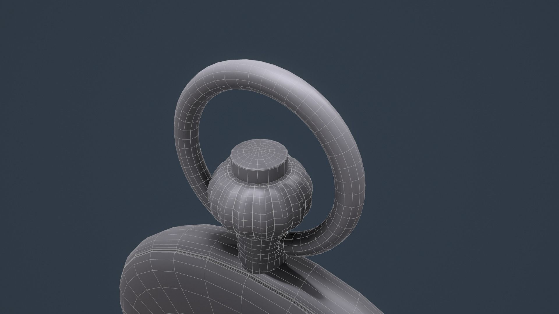 Gold Pocket Watch 3D model_14