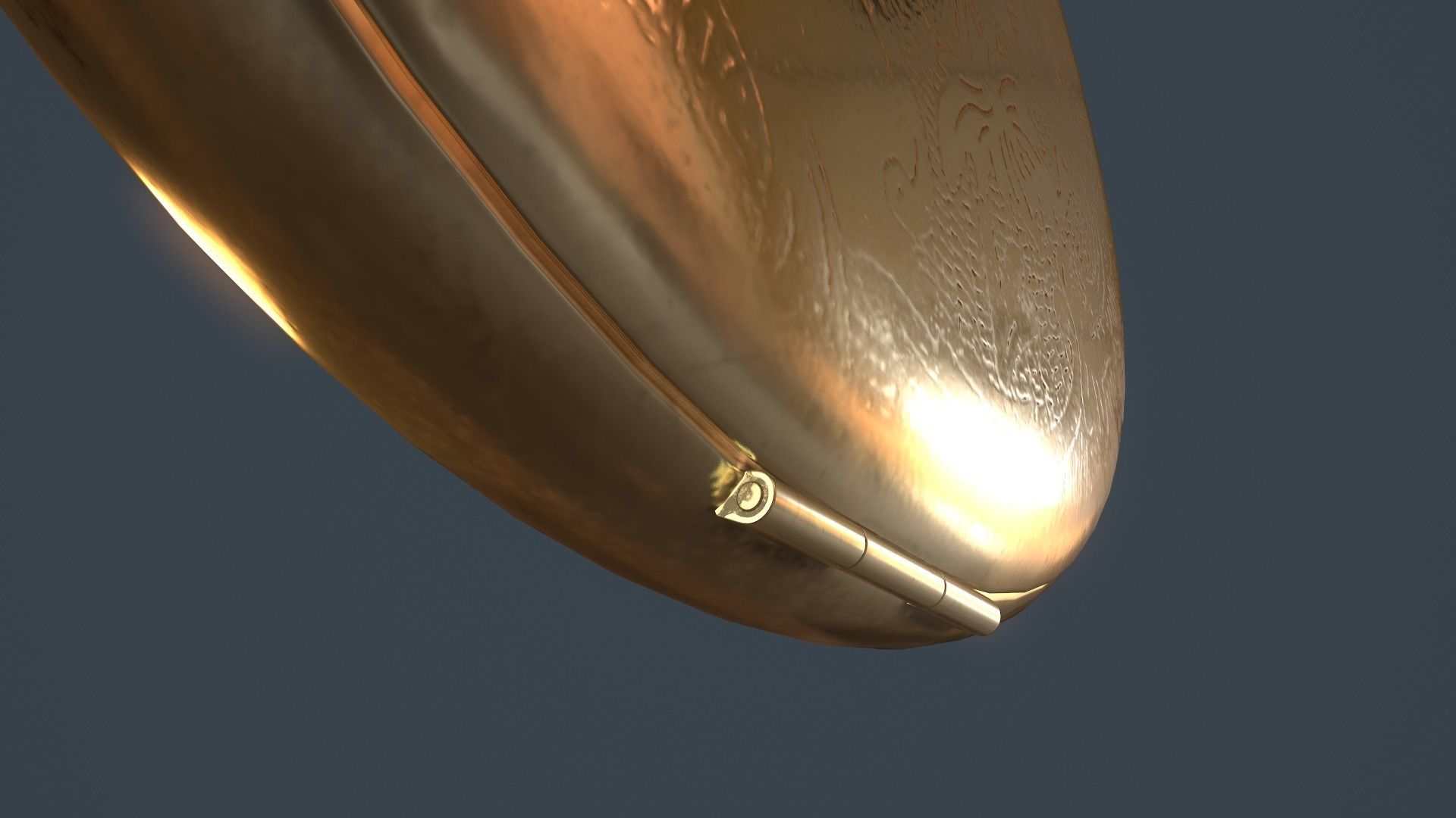 Gold Pocket Watch 3D model_10