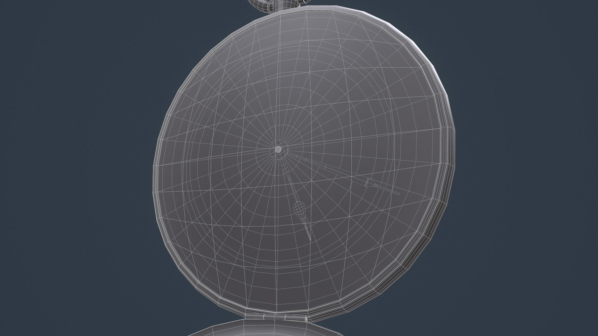 Gold Pocket Watch 3D model_17