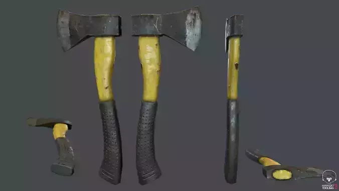 Low poly axe Low-poly 3D model