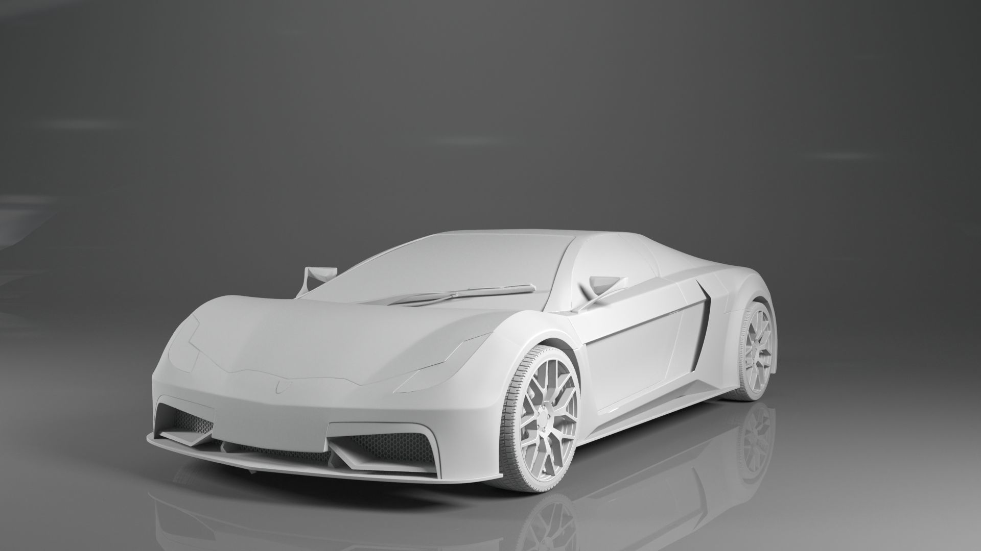 Vega EVX Electic Car Low-poly 3D model_5