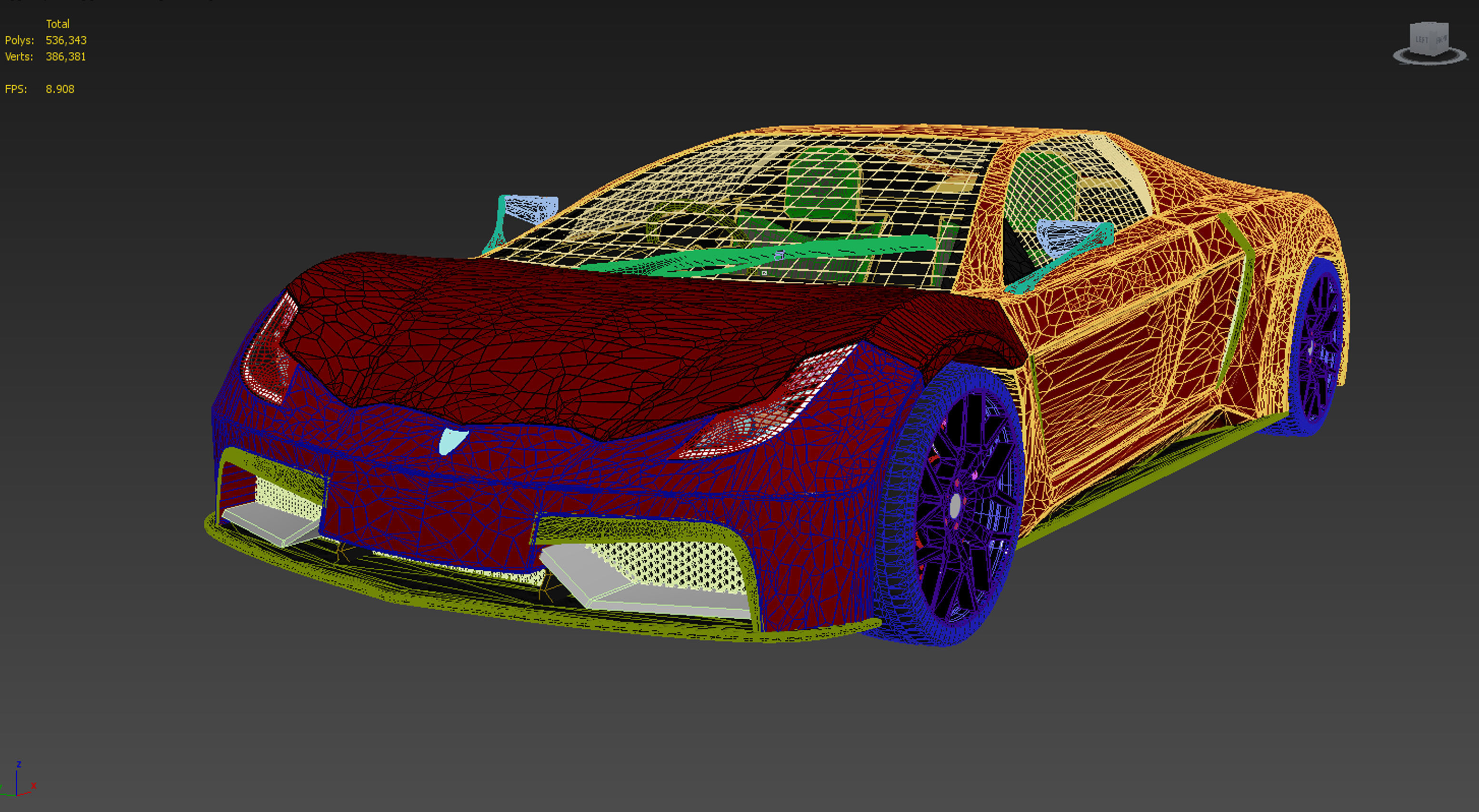 Vega EVX Electic Car Low-poly 3D model_8