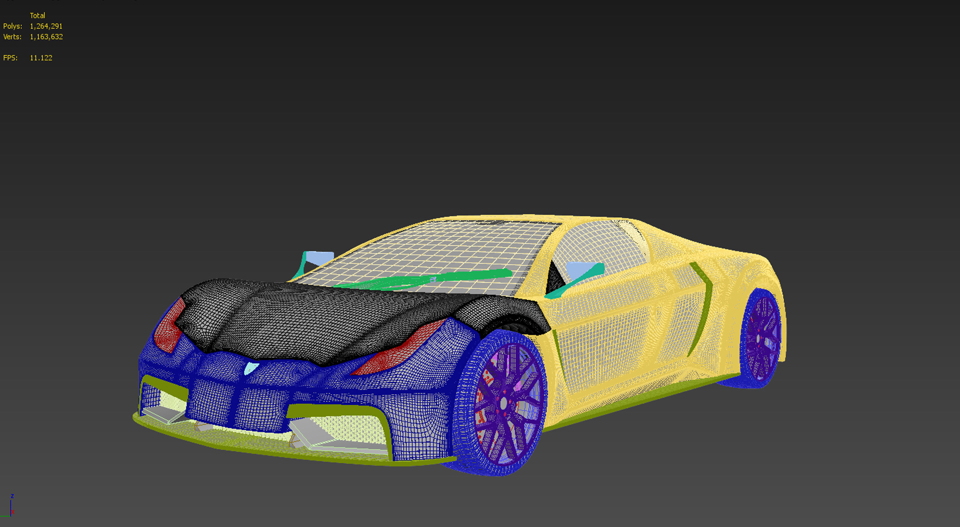 Vega EVX Electic Car Low-poly 3D model_10