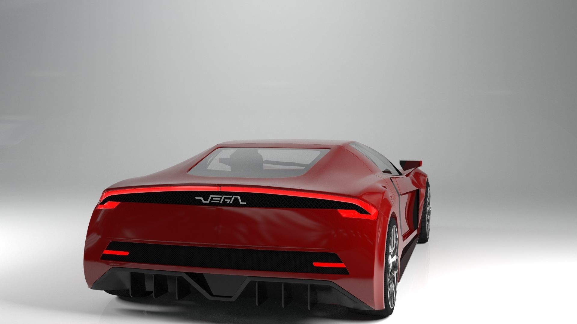 Vega EVX Electic Car Low-poly 3D model_2