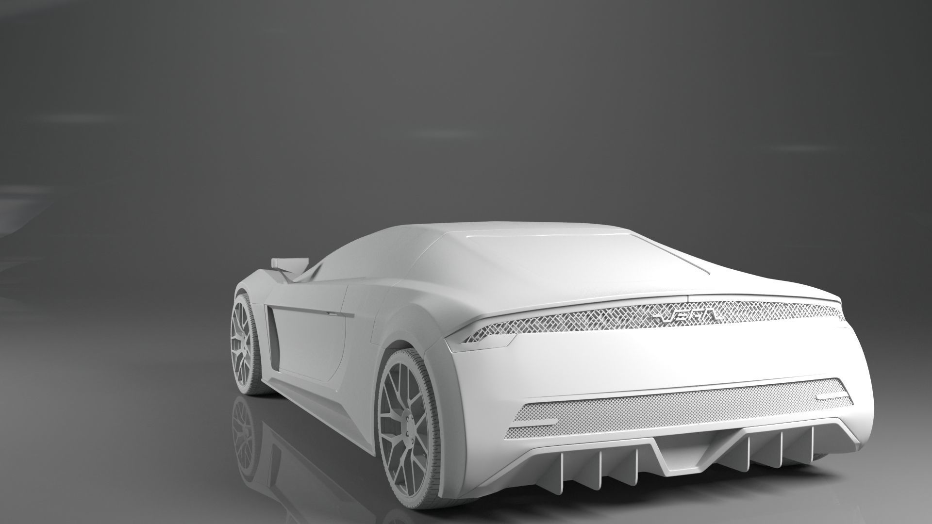 Vega EVX Electic Car Low-poly 3D model_6