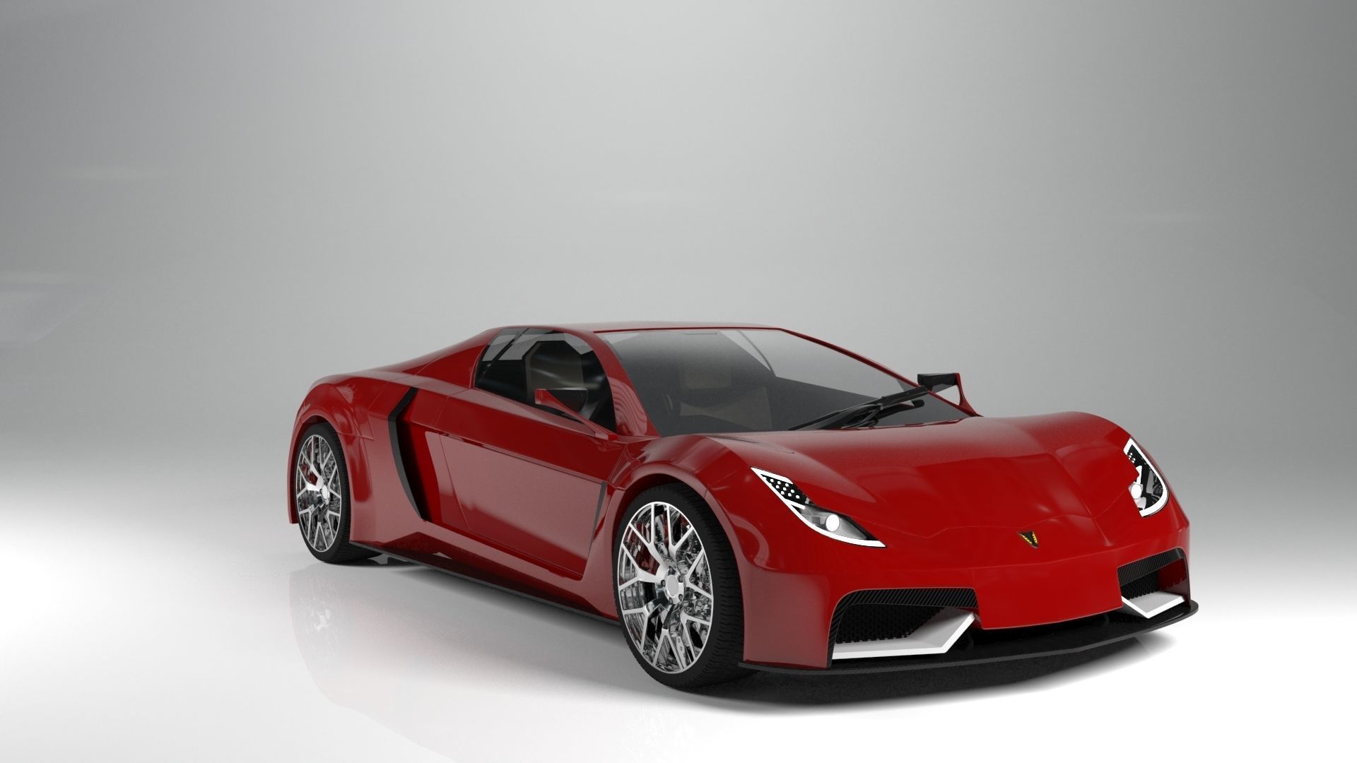 Vega EVX Electic Car Low-poly 3D model_1