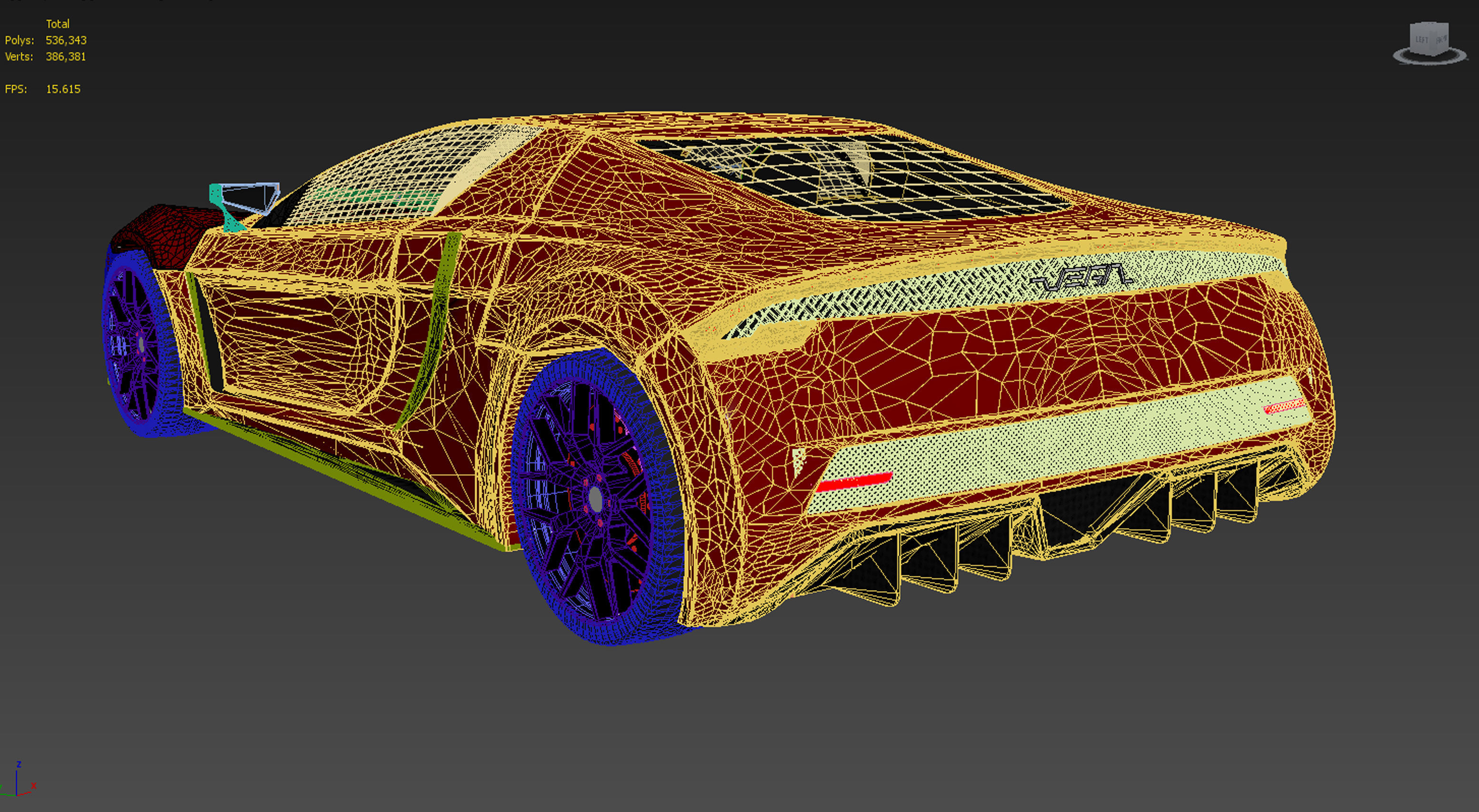 Vega EVX Electic Car Low-poly 3D model_7