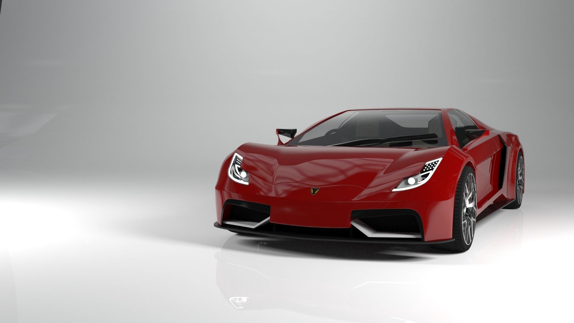 Vega EVX Electic Car Low-poly 3D model_4