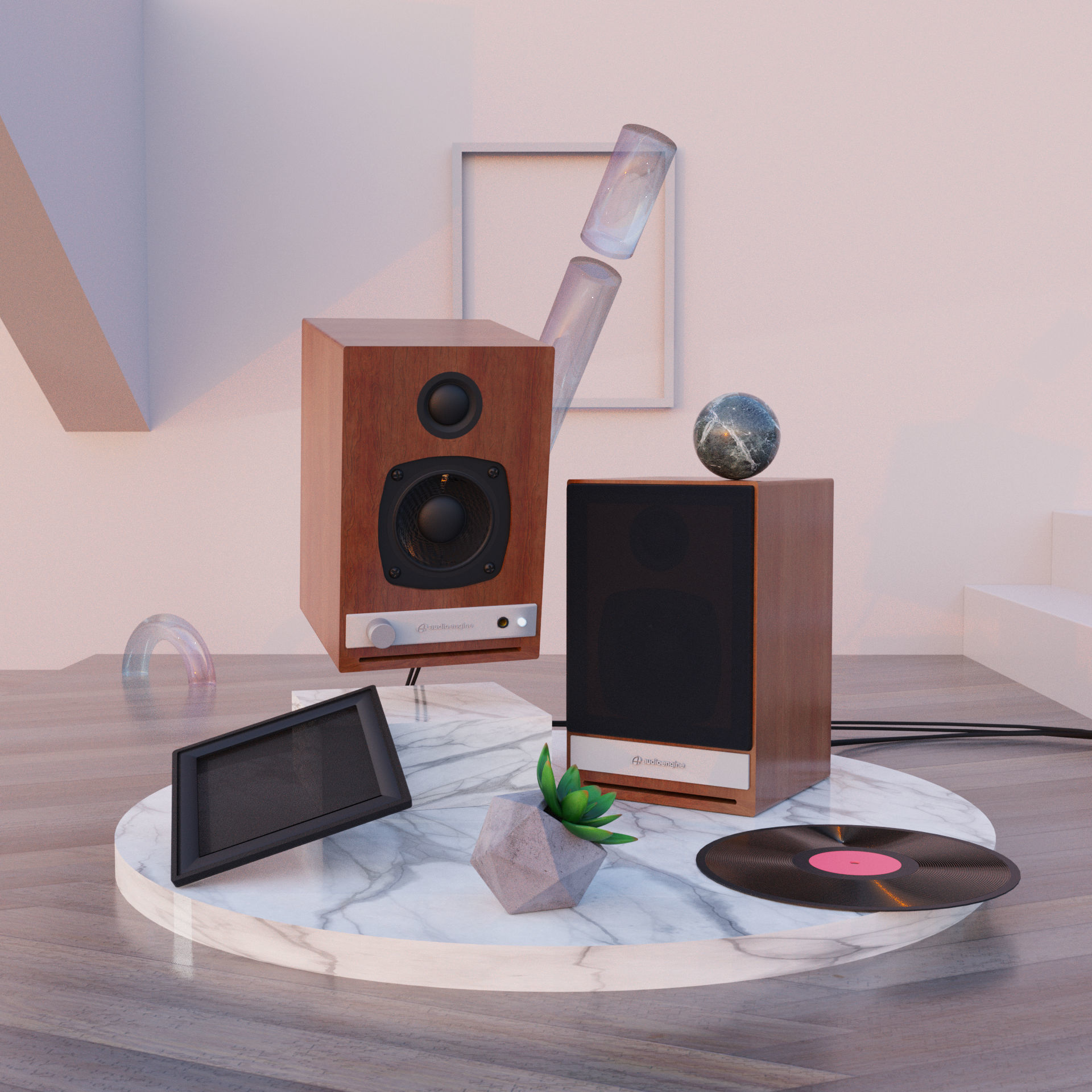 Audioengine HD3 Speakers 3D model_3