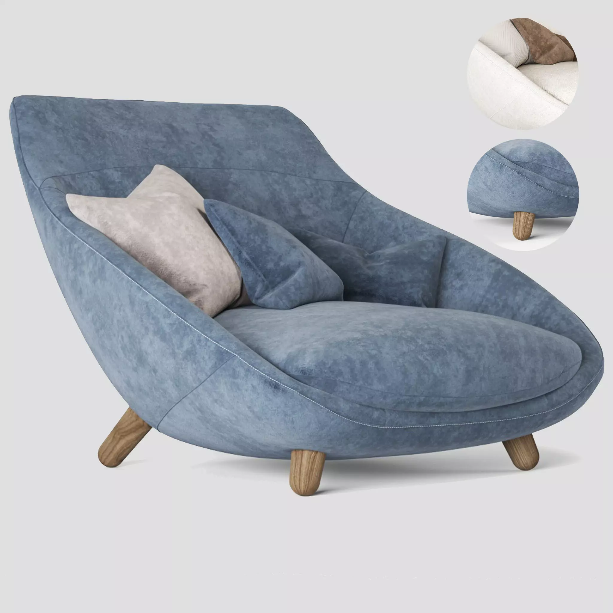 Love sofa hight back 3D model