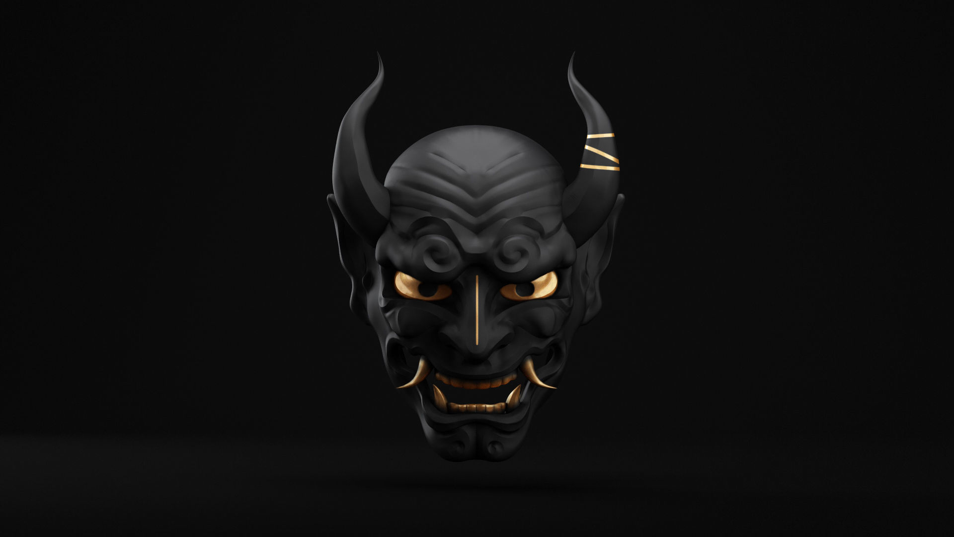 Mask Hannya2 3D print model_0