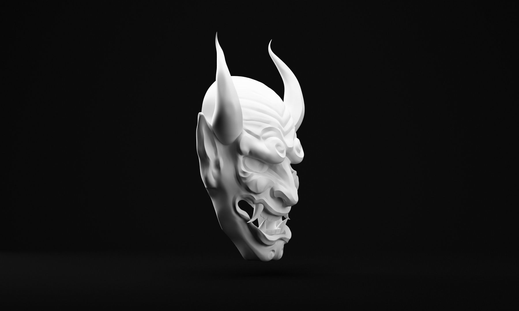 Mask Hannya2 3D print model_3