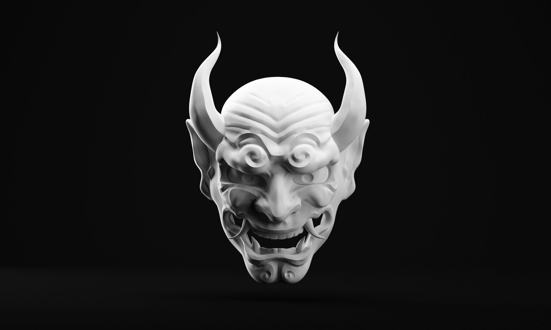 Mask Hannya2 3D print model_1